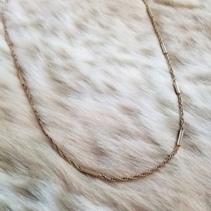 10/$10 30 inch Tube Bead Goldtone Chain Necklace